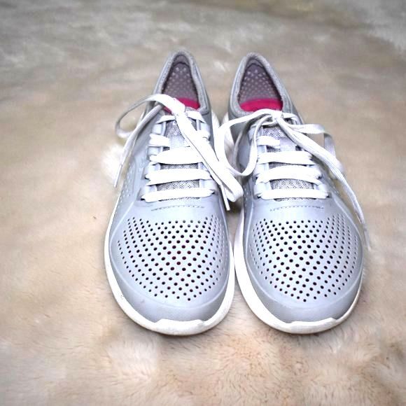 Men’s Crocs LiteRide Gray Water Shoes Size 9 Lightweight Beach Casual - Picture 3 of 16